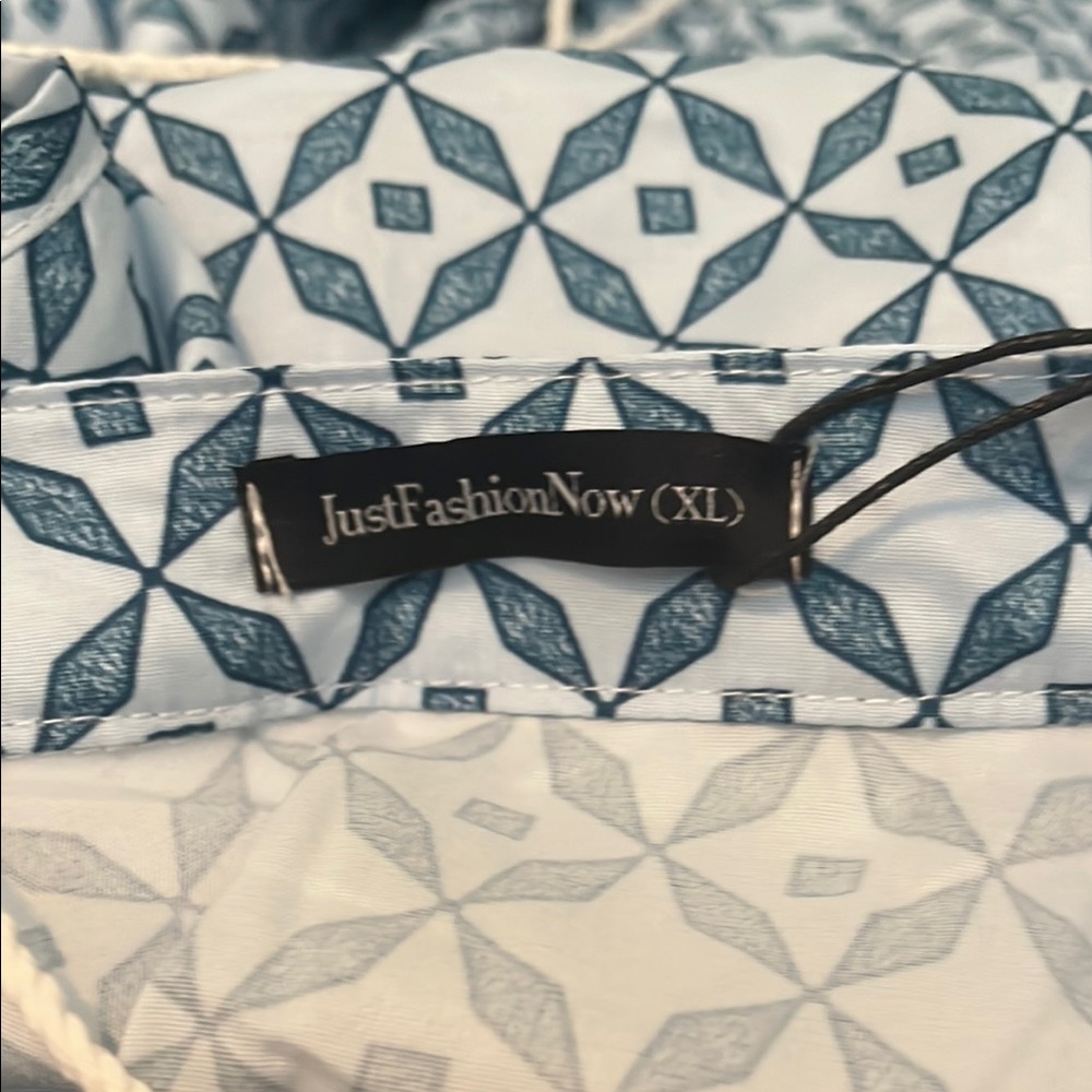 Blue Patterned Swim Coverup one size - Picture 4 of 6
